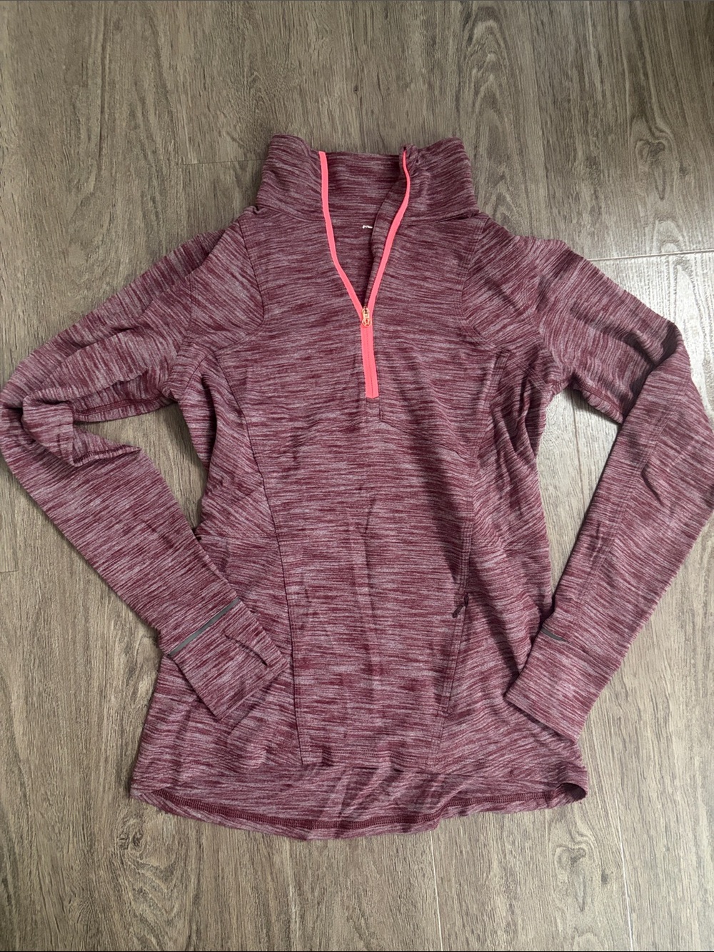 lululemon athletica Marled Rose Half-Zip Pullover with Pink Zip